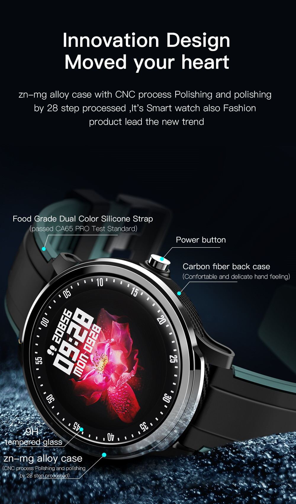 Smart Watch Fitness SN80